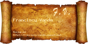 Franciscy Vanda névjegykártya